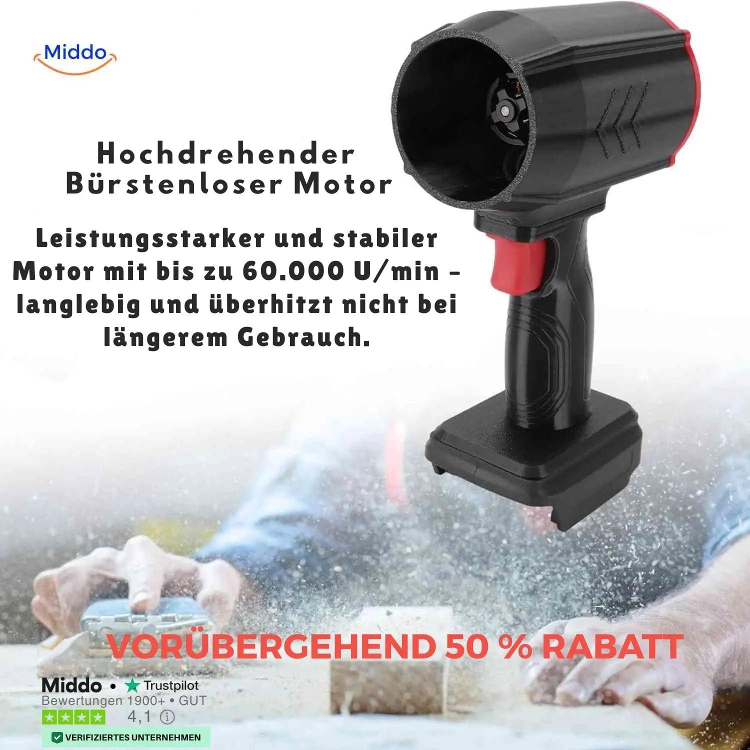 Jetstorm™ Bläser | Wydajna suszarka, przenośna i szybko ładowana