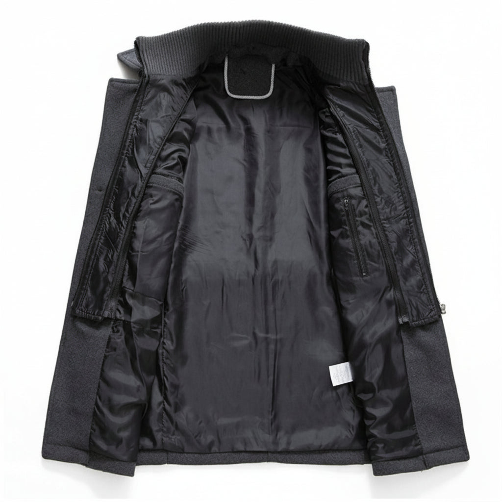 WoolGuard™ Peaky Blinders Kurtka Zimowa | Luksusowy Trenchcoat z Podwójnym Kołnierzem dla Mężczyzn – Ciepły i Stylowy na Zimę